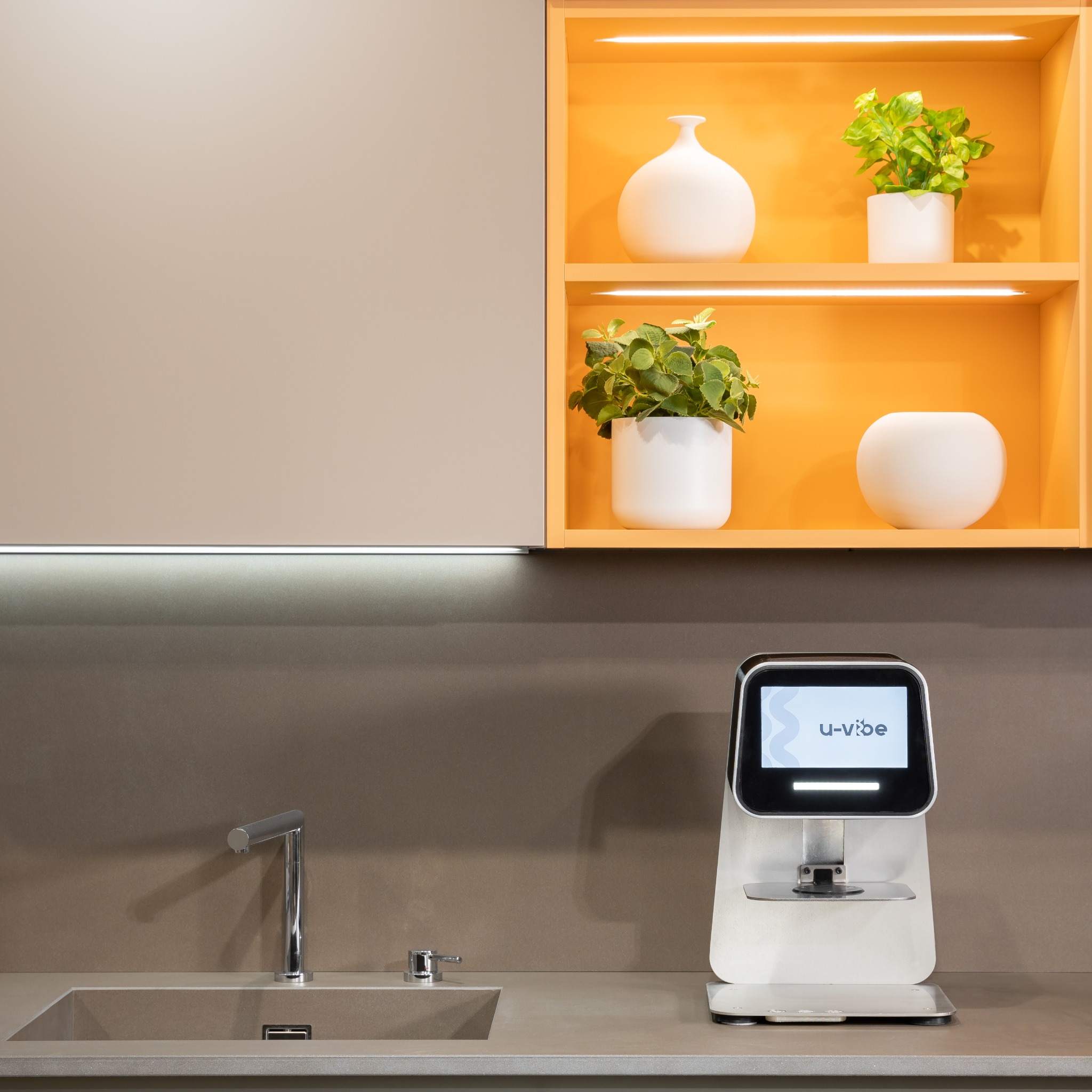 The u-vibe demonstrator in a home kitchen
